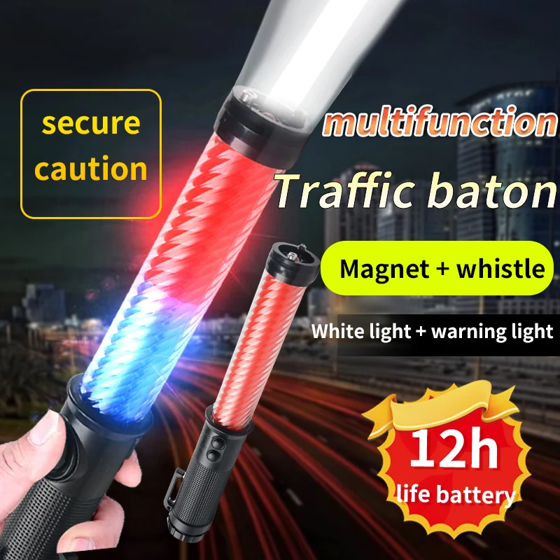 Signal light multi-functional baton super bright super long life solid anti-fall rechargeable safety hammer signal light