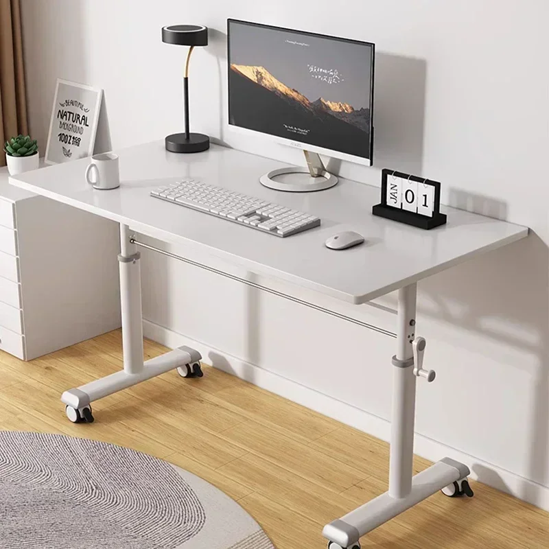 Lift Wheels Minimalist Computer Desks Bedroom Moving Pulley Computer Tables Home Office Mesas De Computador Office Furniture