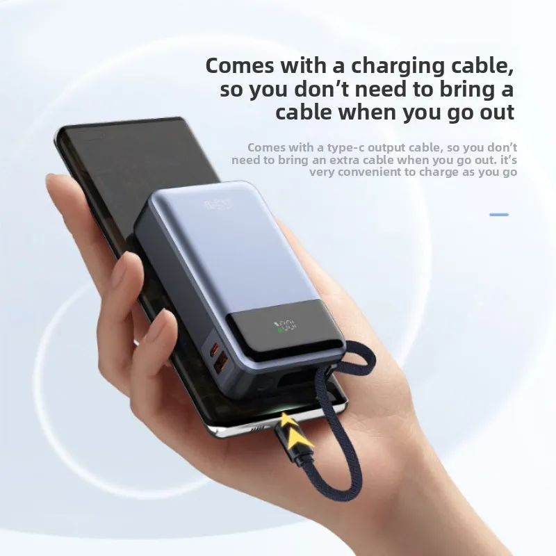 2025 new PD120W super fast power bank 20000 mAh large capacity ultra-thin mobile power supply