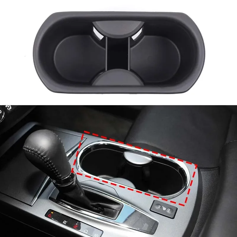 

For Acura RDX 2013-2017 TPE Black Car Center Console Cup Holder Protective Cover Interiors Car Accessories