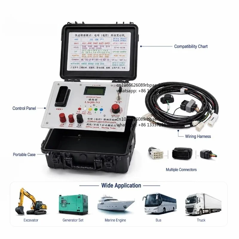 -V1 EFI Diesel Engine Offline Start Tester for Excavator ECU Electronic Control Diagnostic Tool Construction Machinery