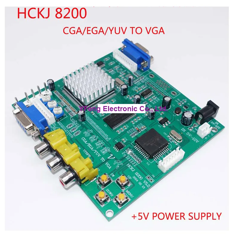 GBS 8200 HD Video Converter Board CGA/EGA/YUV to VGA LCD Monitor Arcade Jamma Game Video Output Format Conversion Slot Game PCB