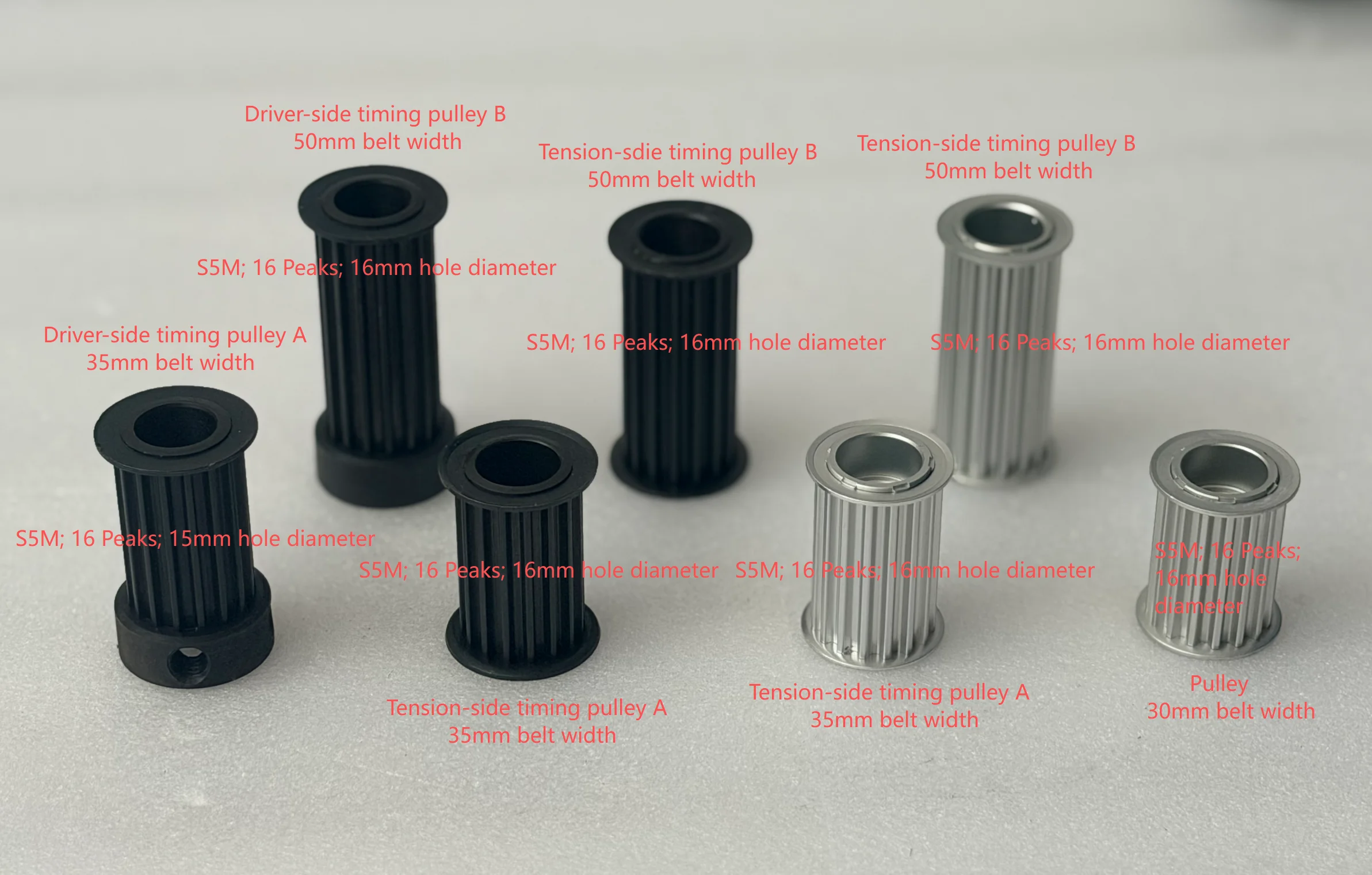Driver-side Timing Pulley A MX0710A00000 B MX0710B00000 Tension-side Timing Pulley A 501470050S11,UN110030A000 MXS711B00000