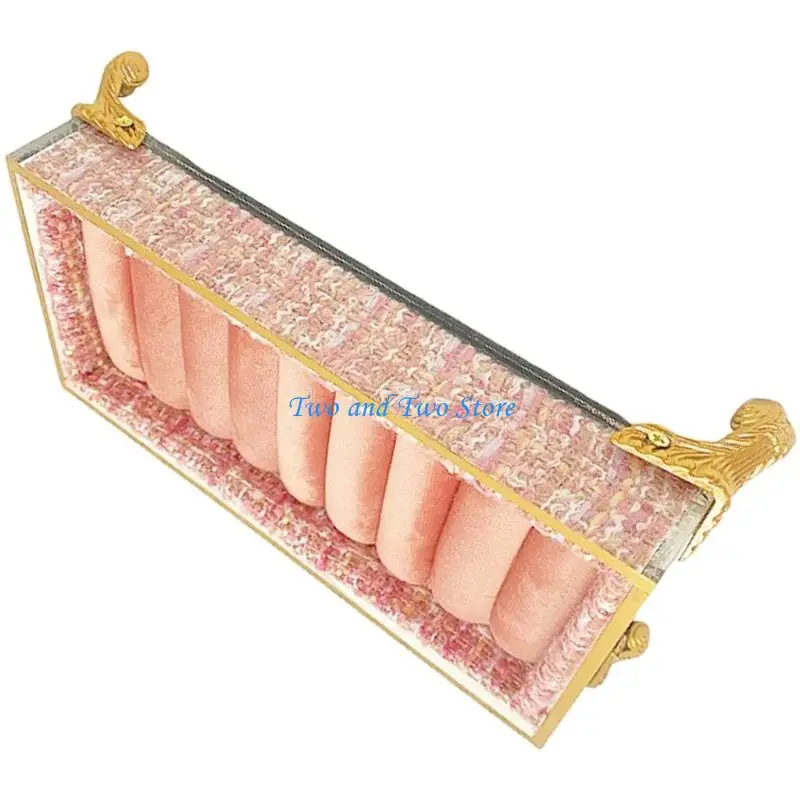 HX6F Jewelry Presentation Stand Combines Soft Fabric Acrylic For Stores Collections