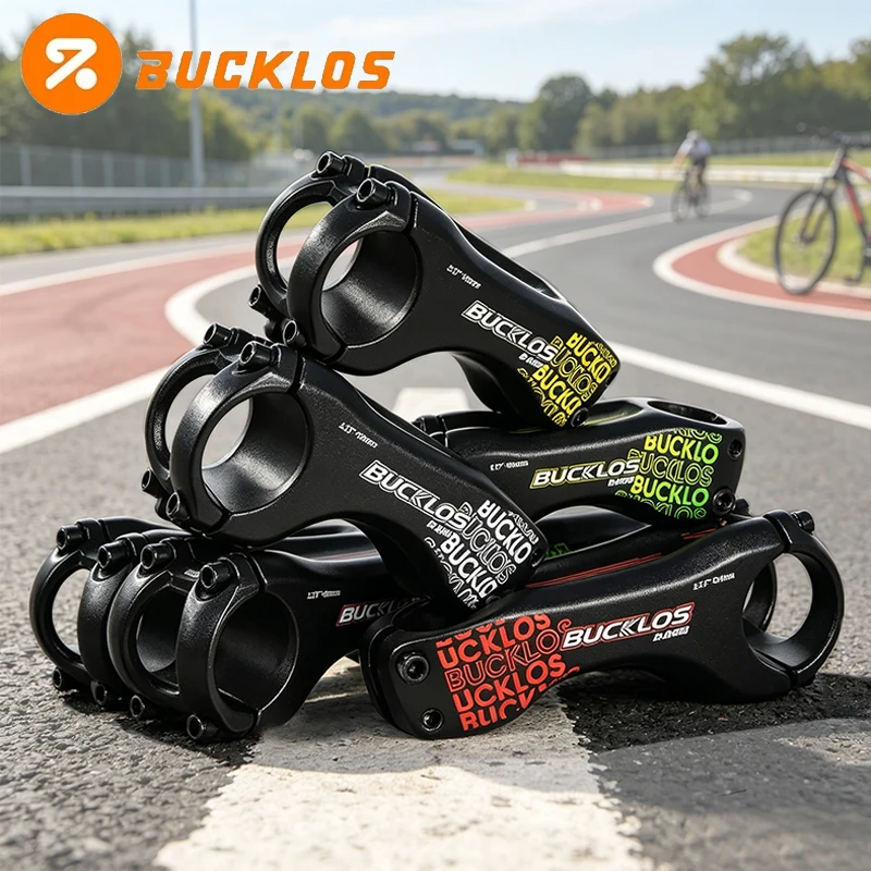 

BUCKLOS MTB 31.8mm Handlebar Stem 17 Degree Ultralight Stem Durable CNC Polished High Power Strength Road Bike Stem Cycling Part