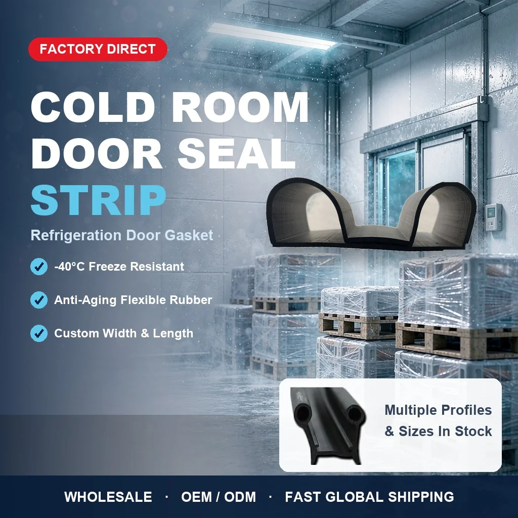 1M E-shaped Silicone EPDM Foamed Gasket Multi-spec Insulation Anti-Collision Low Temperature Resistant Door Sealing Strip