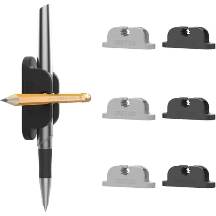Magnetic and Adhesive Pen Holder with Dual Slots - Easy Organize and Access Pencil, Pen, Marker- Perfect for Desk, Wall, Refrig