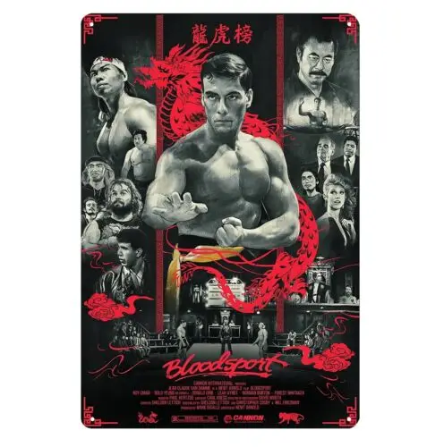 Bloodsport van damme Movie Metal Poster Tin Sign - 20x30cm Plate sign