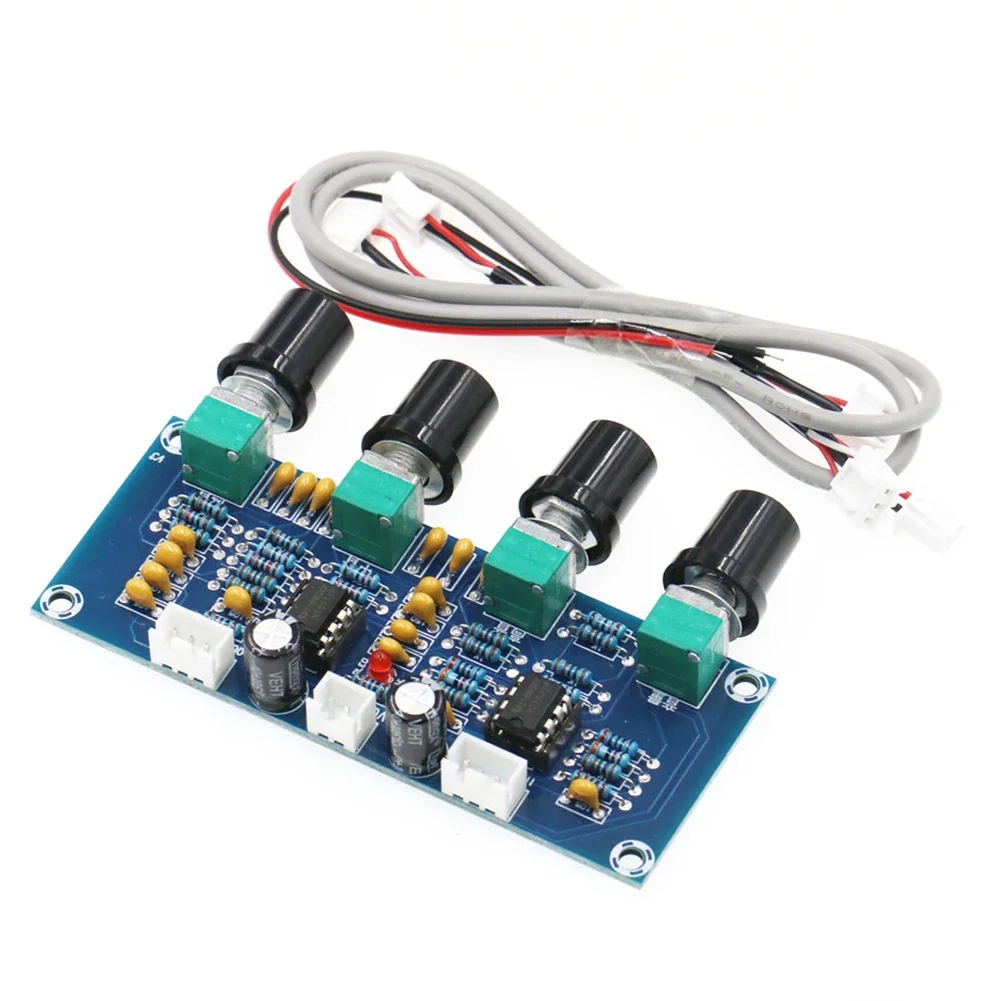 XH-A901 NE5532 DC12V-24V Tone Board Preamp With Treble Bass Volume Adjustment Pre-amplifier Tone Controller For Amplifier Board