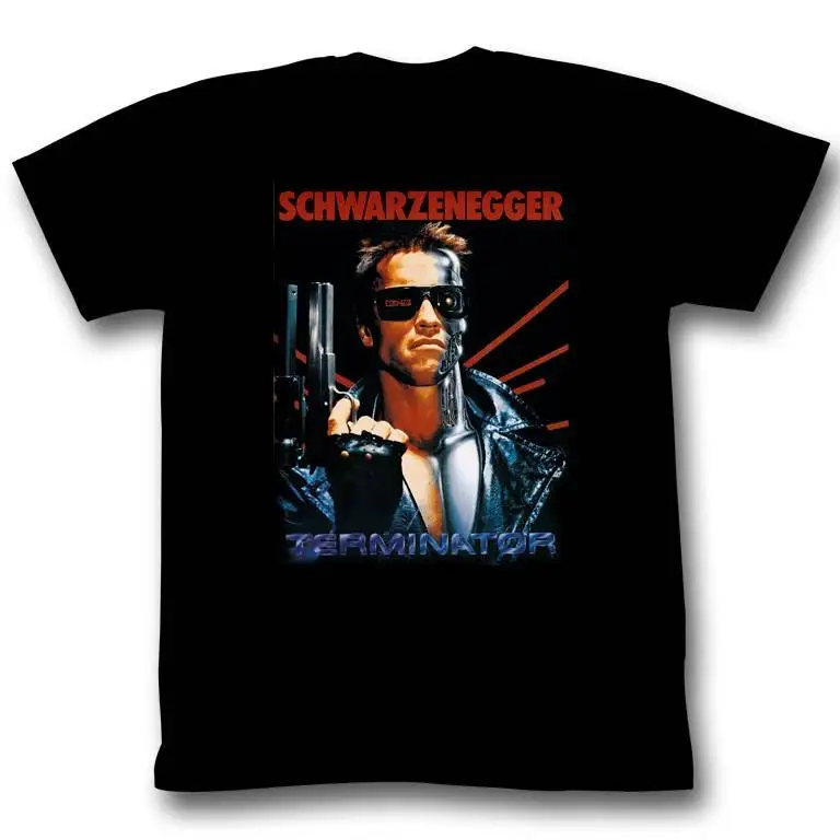 Terminator Schwarz Black Adult T Shirt