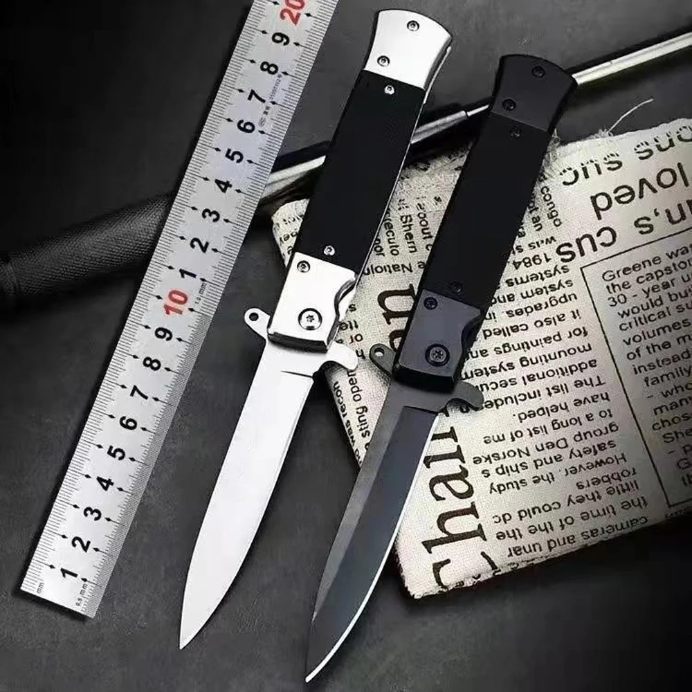 Outdoor Portable Folding Knife - Multi-Purpose Stainless Steel Survival Tactical Knife with High Hardness