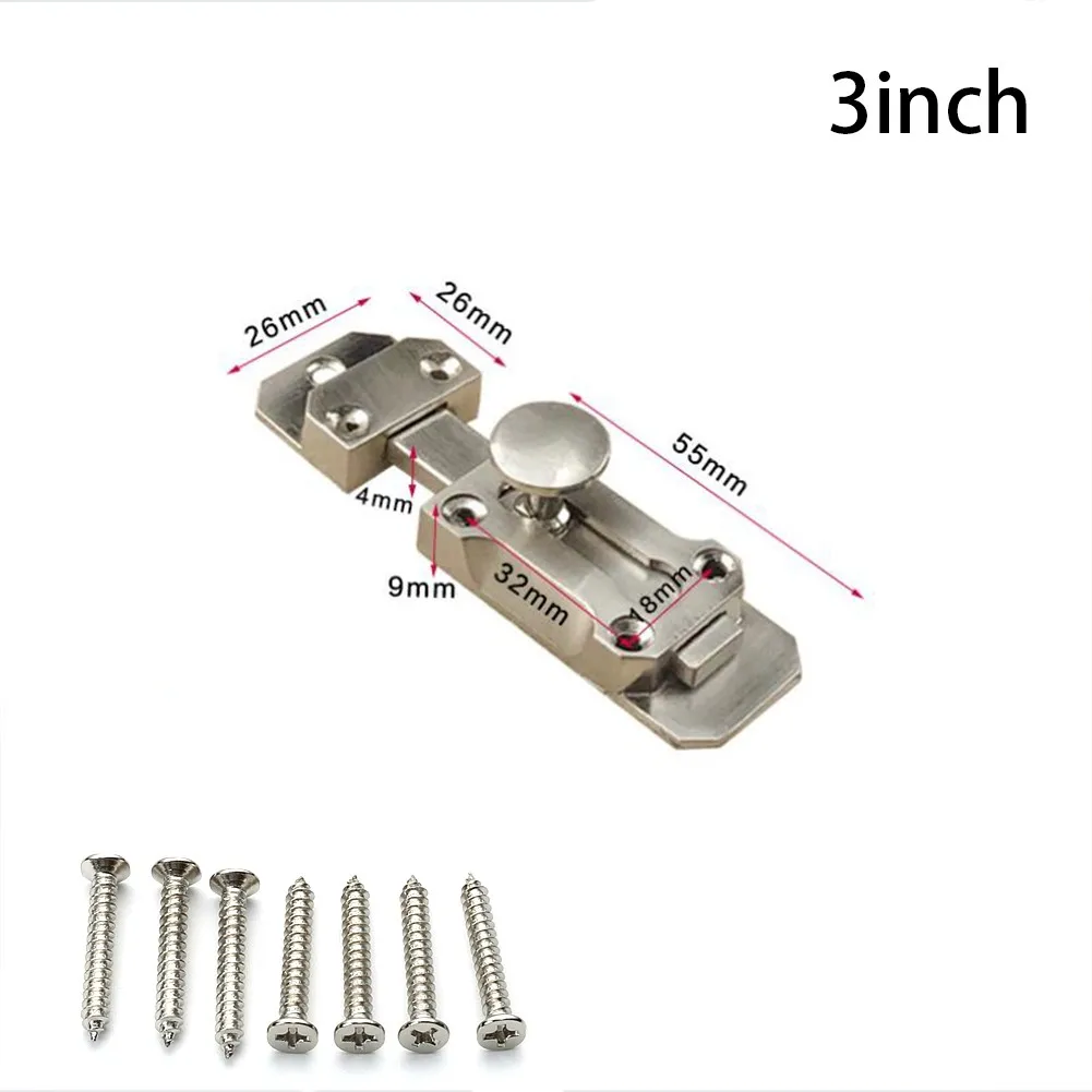 3/4inch Door Latch Lock Slide Bolt Latch Sliding Door Window Bolt Security Hardware For Gate Safety Toilet Door Lock Buckles