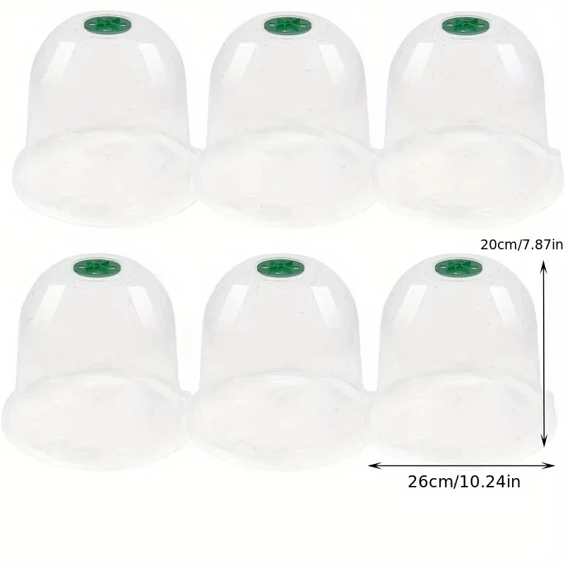 

10pcs Adjustable Garden Cloches Bell Plant Protectors Reusable Humidity Domes for Plant Growth Protection