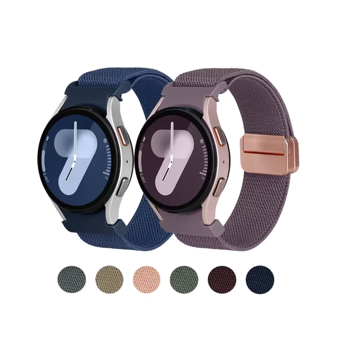 Magnetisches Nylon-Schlaufenarmband für Samsung Galaxy Watch 7 6 4 Classic, nahtloses Armband für Galaxy Watch 6 4 5 Pro 44mm 47mm 40mm 20mm