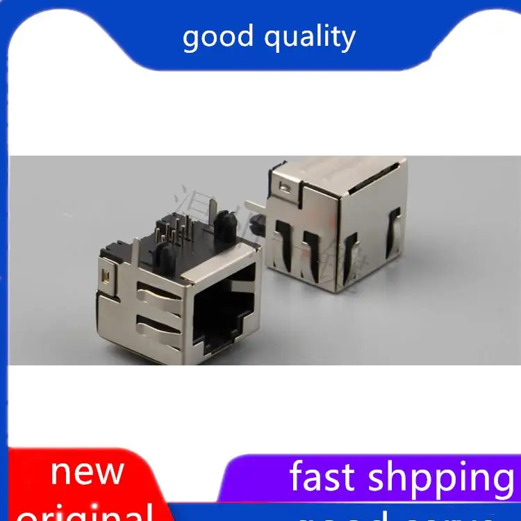 

10pcs original new RJ45 socket 56 shrapnel unlighted network cable interface 90 degree connector Registered jack seat