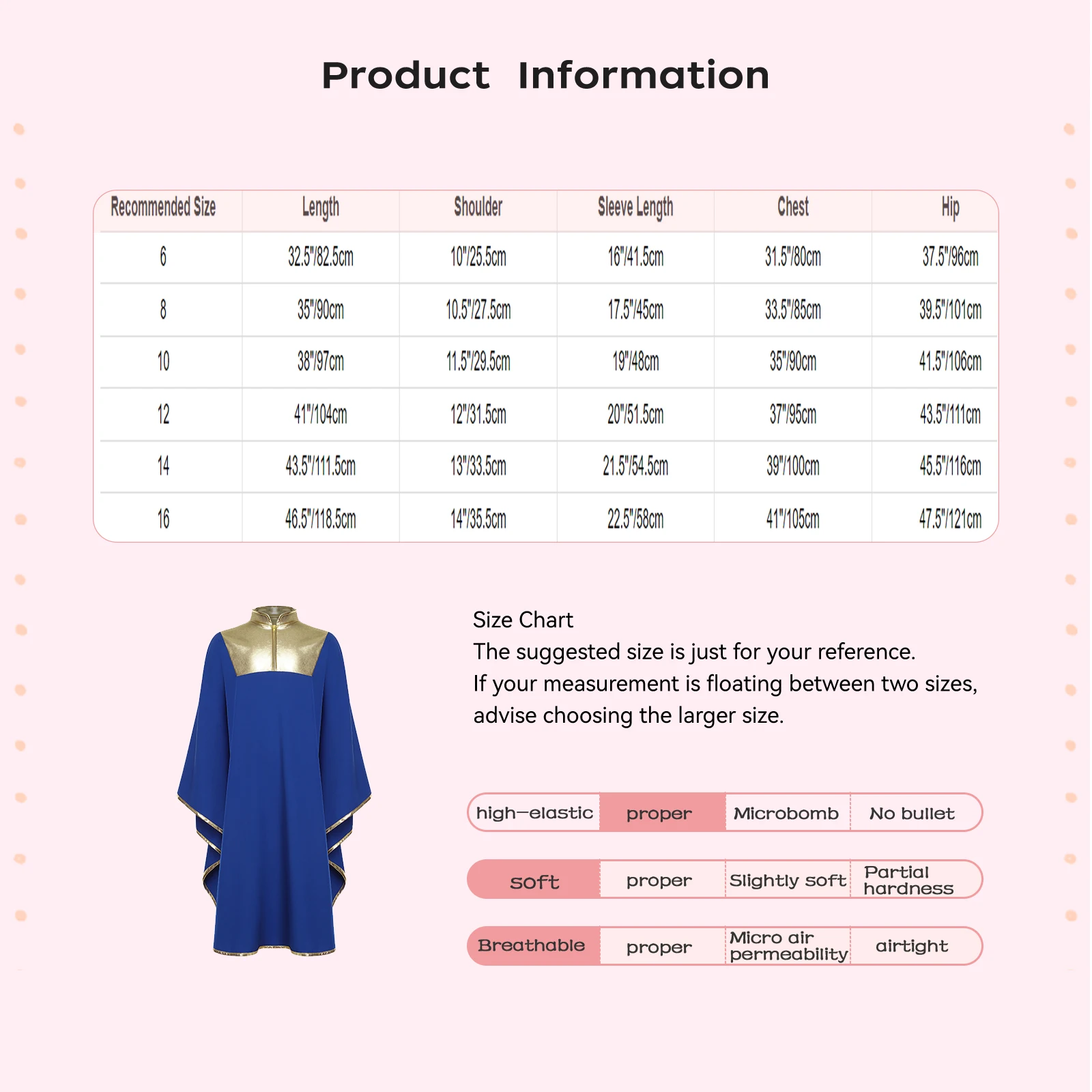 Boys Girls Muslim Robe Choir Worship Praise Dance Costume Christian Priest Cosplay Performance Theme Party Costume Metallic Gown - view 6