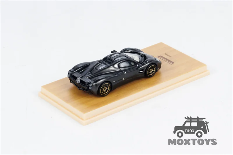 Tarmac Works 1:64 Pagani Utopia CARBON FIBER EDITION Black Diecast Model Car