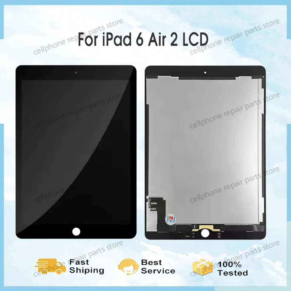 9.7" LCD For Apple iPad Air 2 iPad 6 A1567 A1566 Display Touch Screen Digitizer Panel Full Assembly Replacement Repair Parts