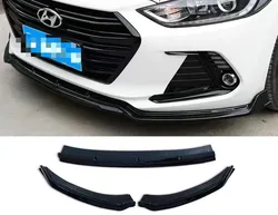 3PCS Car Front Bumper Lip Spoiler Splitter Diffuser Detachable Body Kit Cover Guard For Hyundai Elantra 2016 2017 2018 2019