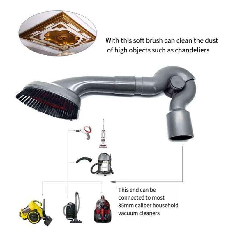 A16R-1Set Universal Elbow Adapter Bottom 35-32Mm Bore Quick Release Tool Bottom Adapter Vacuum Cleaner Accessories No Bending