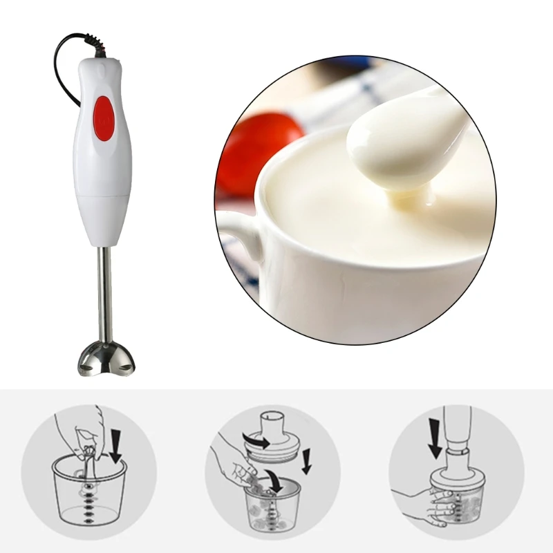 D0AB Immersion Hand Blender Corded Handheld Blenders 350W for Ice