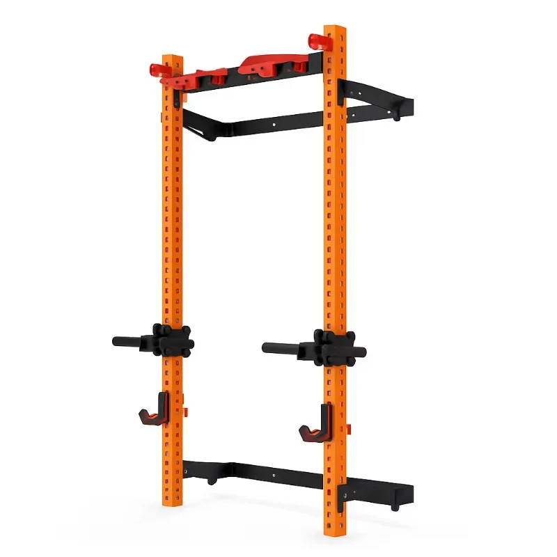 Fitness Rack Multifunctional Home Fitness Equipment Adjustable Foldable Fitness Station Folding Wall Mounted Squat Rack