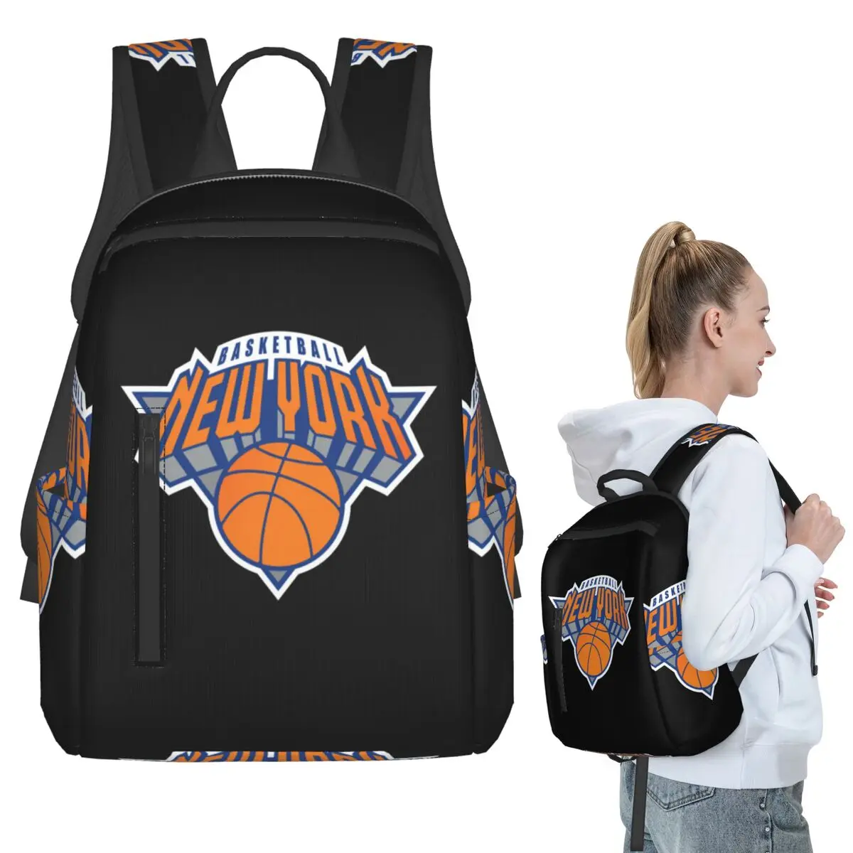 

New York Basketball Backpack Student BookBag Children School Bag Laptop Shoulder Bags Boys Girls