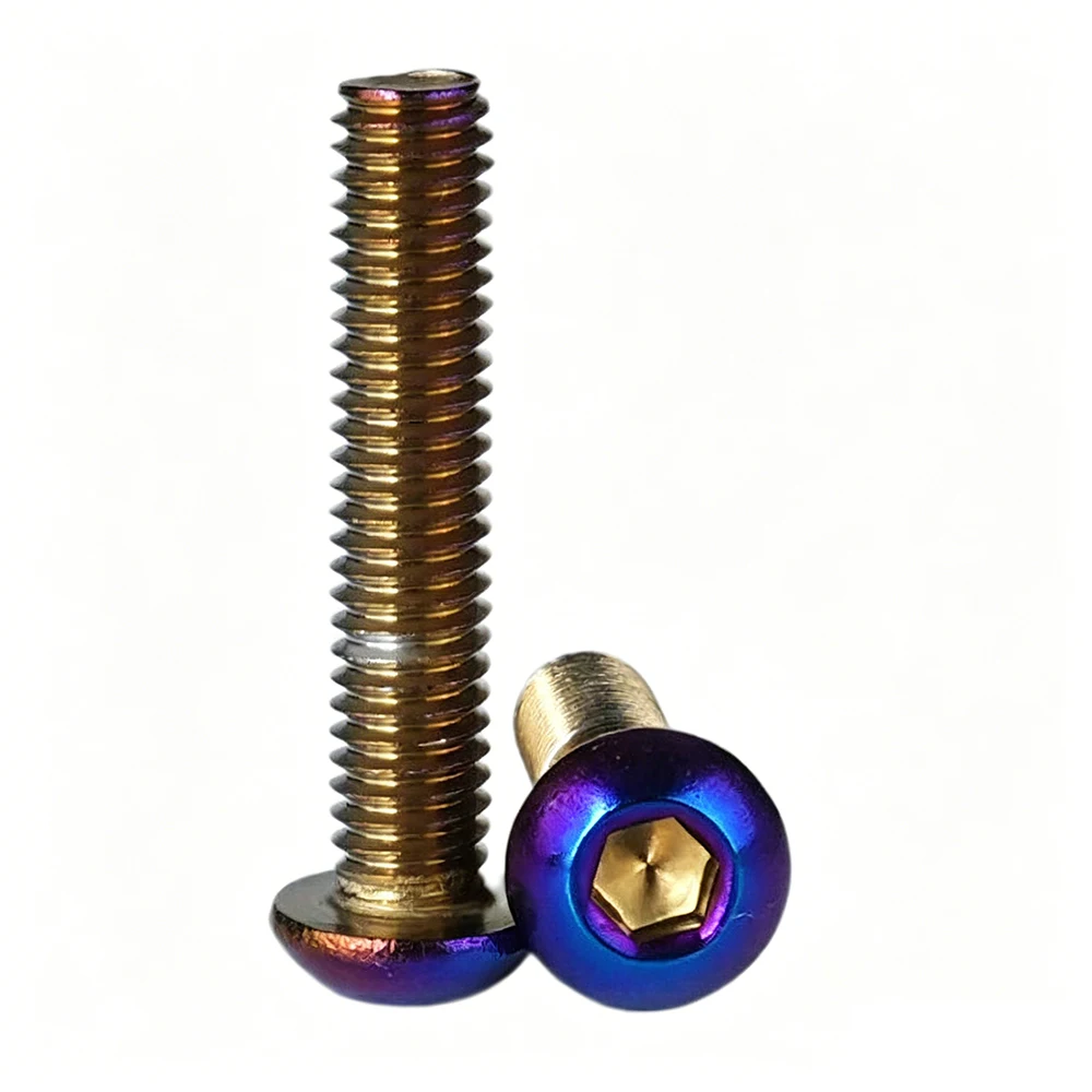 M3 M4 M5 M6 M8 Button Head Screws Allen Key Socket Dome Bolts A2 Stainless Steel Pvd Vacuum Coated High Tensile