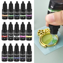 17 Colors UV Resin Glue 10ml Epoxy Glue Hard Ultraviolet Curing DIY UV Glue Color Resin Jewelry Making Quick Drying Glue Clear