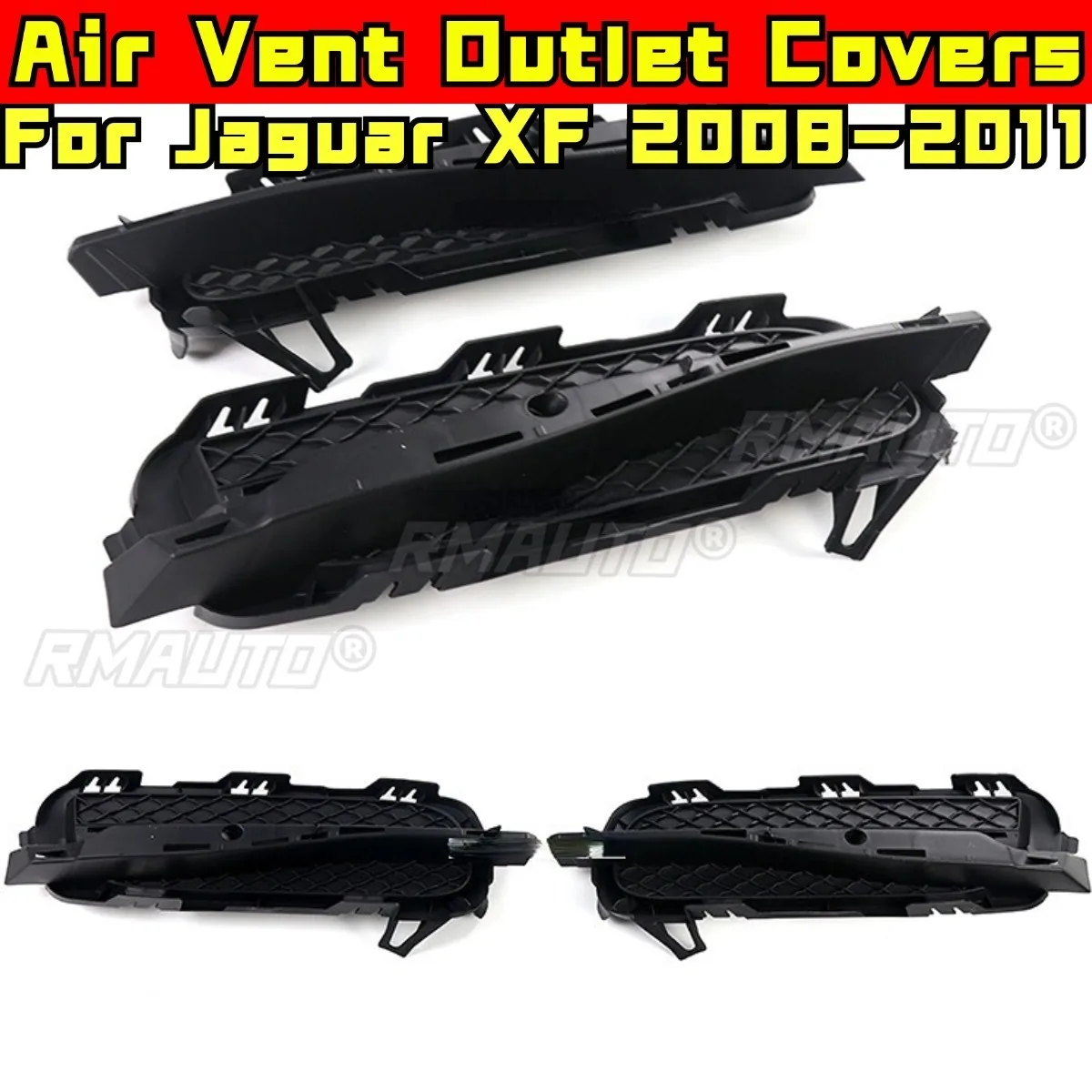 

Для Jaguar XF 2008-2011 Стайлинговые комплекты Автомобильный передний бампер Решетка Вентиляционное отверстие Передняя решетка автомобиля Вентиляционное отверстие Вентиляционное отверстие Крышки Комплект для подбородка