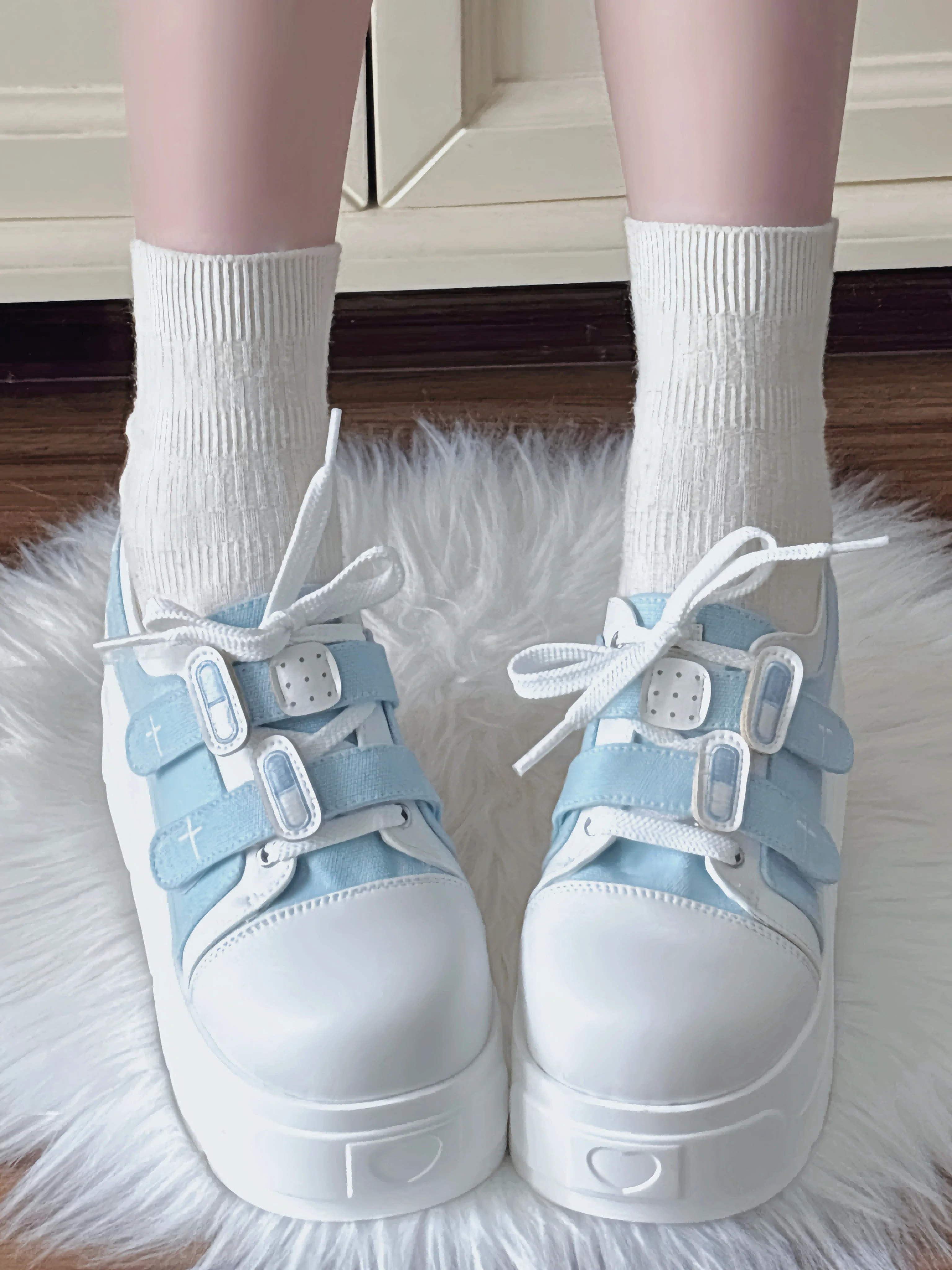 Original Subculture Water Color Platform Shoes Autumn 2025 Japanese Girl's Mine Y2k Pumps Student Casual Shoes for Women