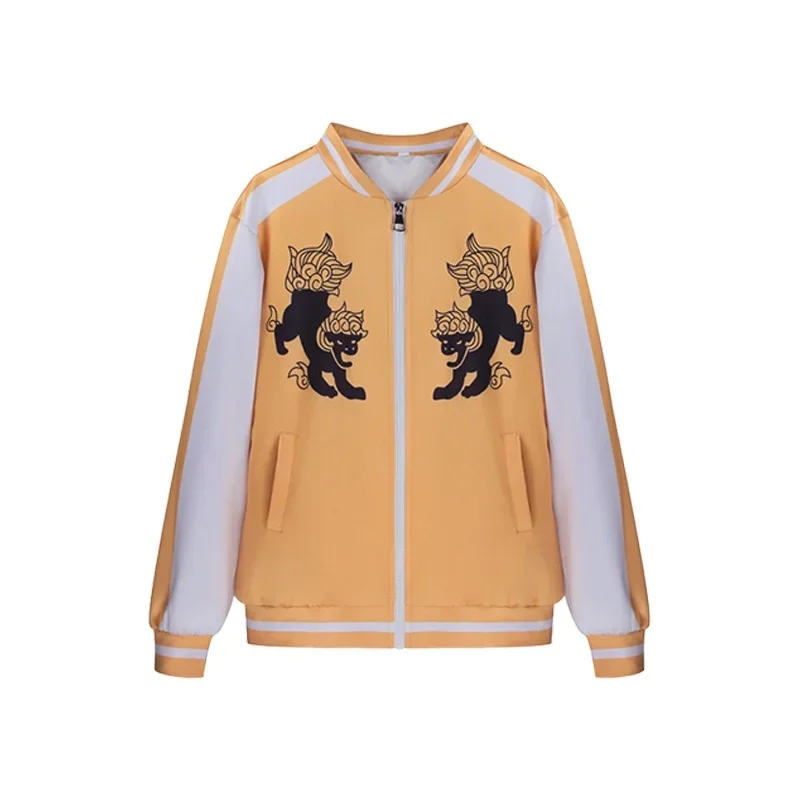 ZA01 À Prova de Vento Juventude À Prova de Vento Sino Cos Cabeça de Leão com Cos Roupas Dez Tartaruga Listras Orelhas de Coelho Montanha Dingzi Cosplay CoZa0 @