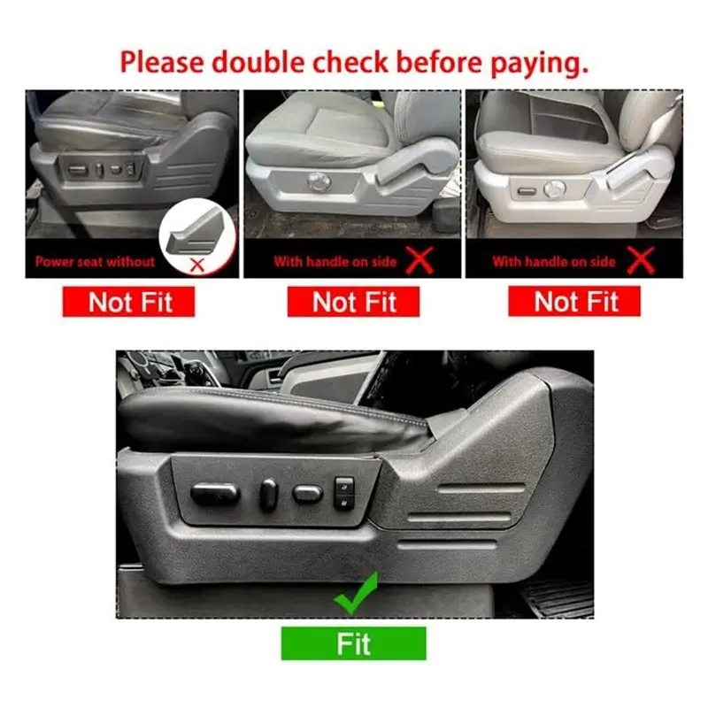 WF-Front Seat Track Cover AL3Z-1662187-AA For Ford F-150 Lincoln Mark 2012-2014 Driver Side Seat Trim 9L3Z-1662187-EA Black