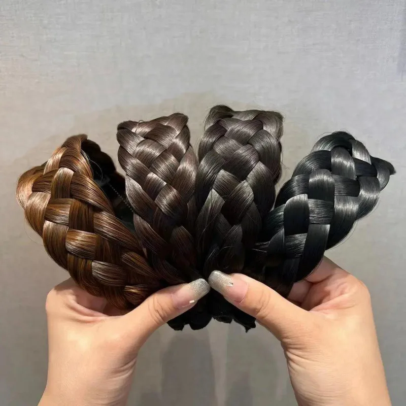 Gefälschte Haar Stirnband Fransen Perücke Pony Haarband Haarverlängerung Frauen Mädchen Clips In Haarverlängerung Haarschmuck Haarteil Clips – Detail 2