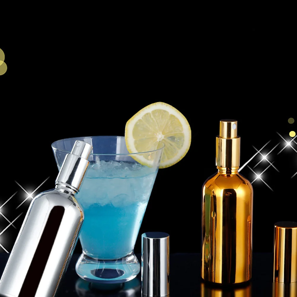 

1Pcs Cocktail Spraying Bottle Glass Plastic Electroplated Bar Bartending Supply Empty Fine Sprayer Leak Proof Portable