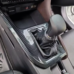 For Toyota Yaris Ativ 2023 2024 ABS Carbon Fiber Interior Accessories Car Center Console Gear Shift Panel Water cup Cover Trim