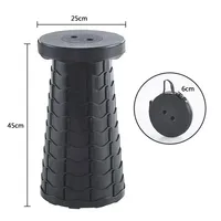 Hot 2025 Portable Folding Telescopic Stool Lightweight Plastic Subway Queuing Chair and Outdoor Camping Fishing with Carry Bag