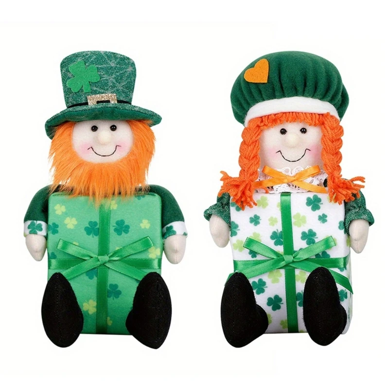 Patricks Day Gnome Handmade Facelesses Plush Patricks Day Decor Home Dropship