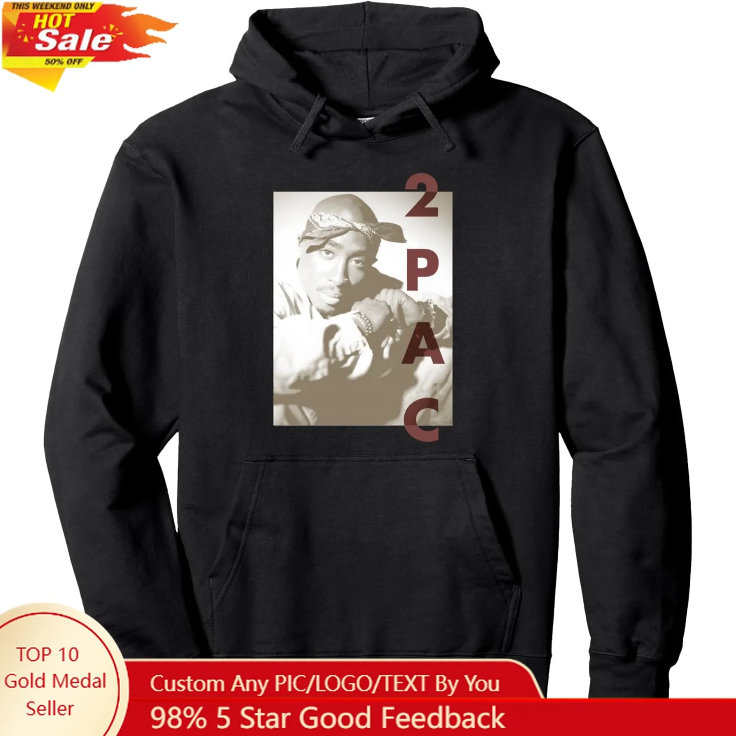 Bluza z kapturem 2PAC Tupac Tune In