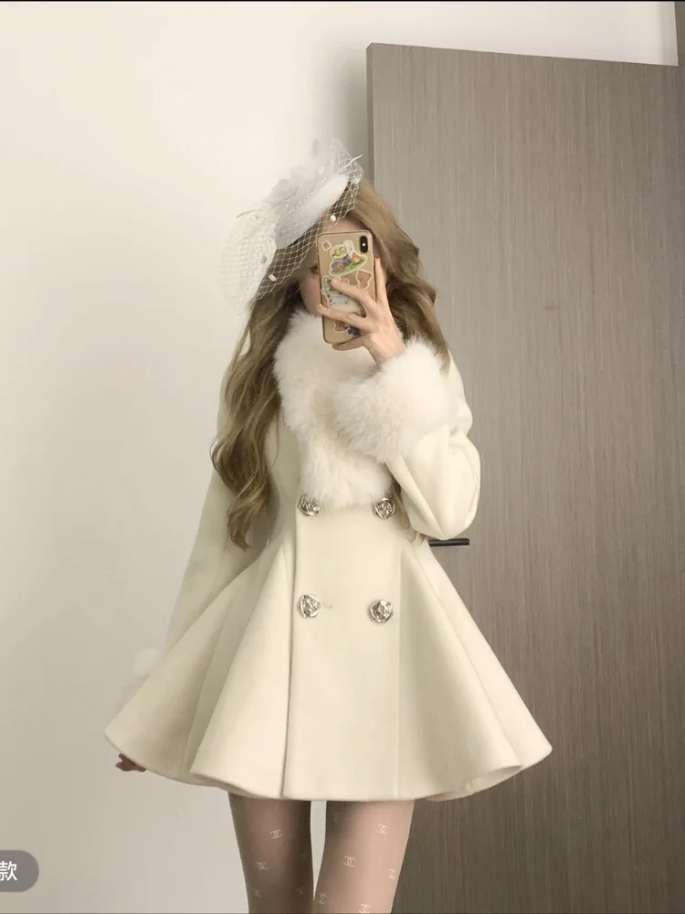 Nouvelles vestes épaisses et chaudes Y2K, style subcultural américain cintré, manteau en laine pour femme, collection automne-hiver 2026