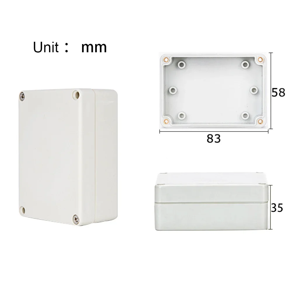 Projekt-Anschlussdose für Elektrokabel, Outdoor, DIY, versiegeltes IP67-Gehäuse, Kabelbox, 115 x 90 x 55 mm, wasserdichte elektronische Gehäuse