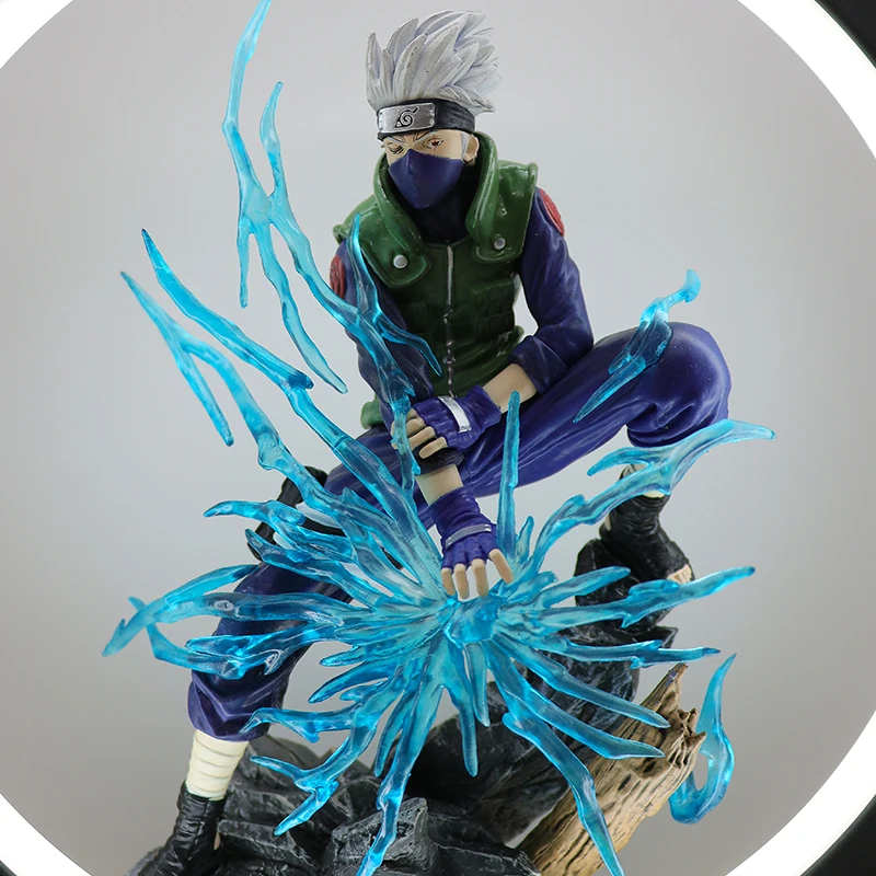 Kakashi Figur Anime Schreibtischlampe Naruto Nachtlicht Figur Sammlerstück Modell Nachttischlampe Geburtstagsgeschenk für Männer