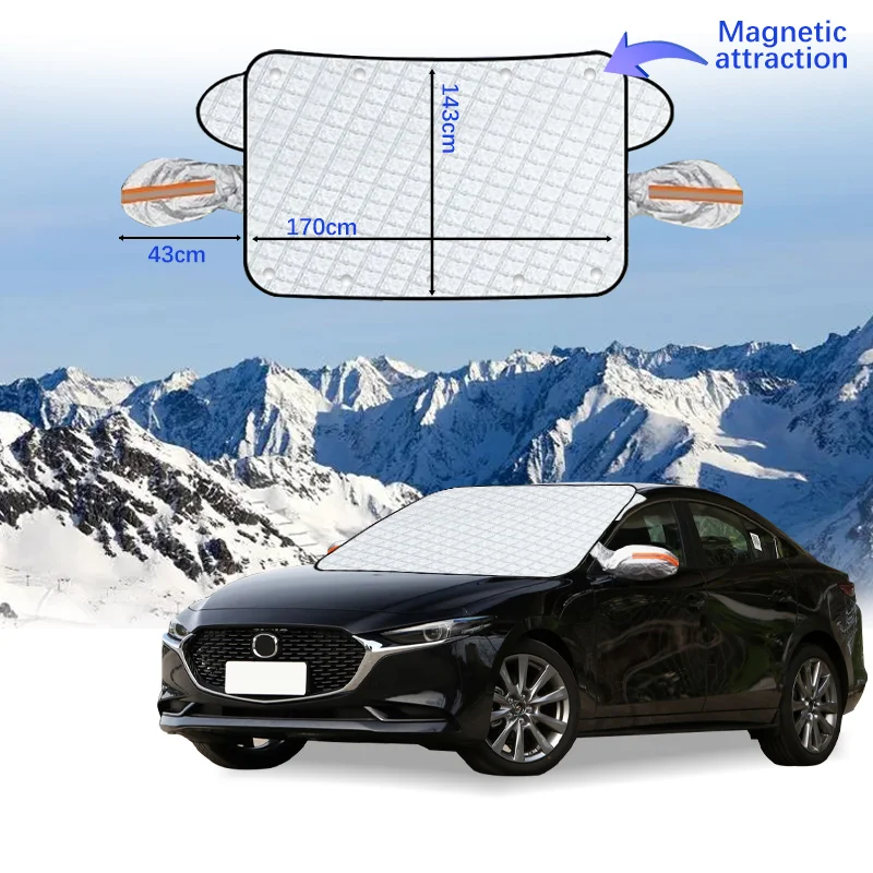 

Car Windshield Cover Magnet Winter Window Snow Shield Anti Frost Auto Front Window Snow Cover For Mazda 3