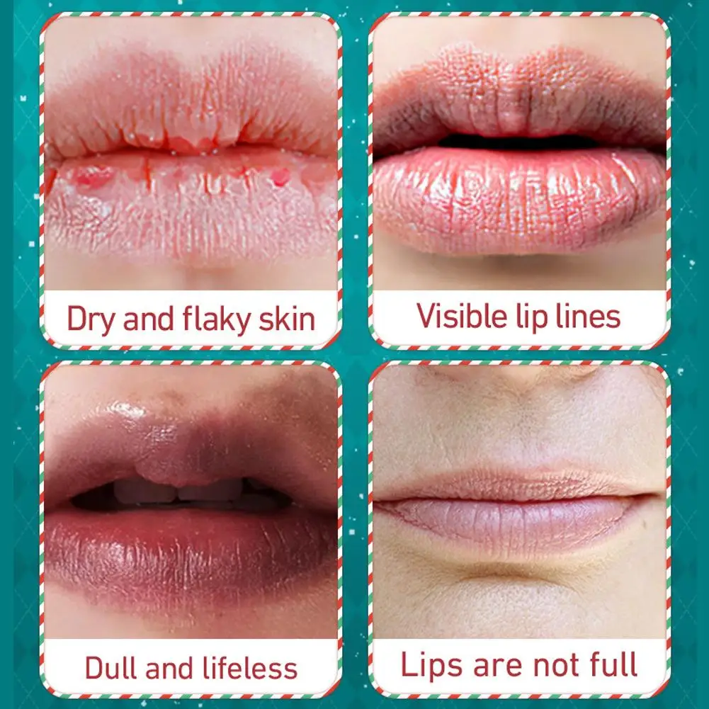 [SADPER] صندوق هدايا عيد الميلاد بلسم الشفاه مرطب متين، هدية عيد الميلاد النسائية المغذية أحمر الشفاه 4 قطع/صندوق مجموعة مكياج الشفاه