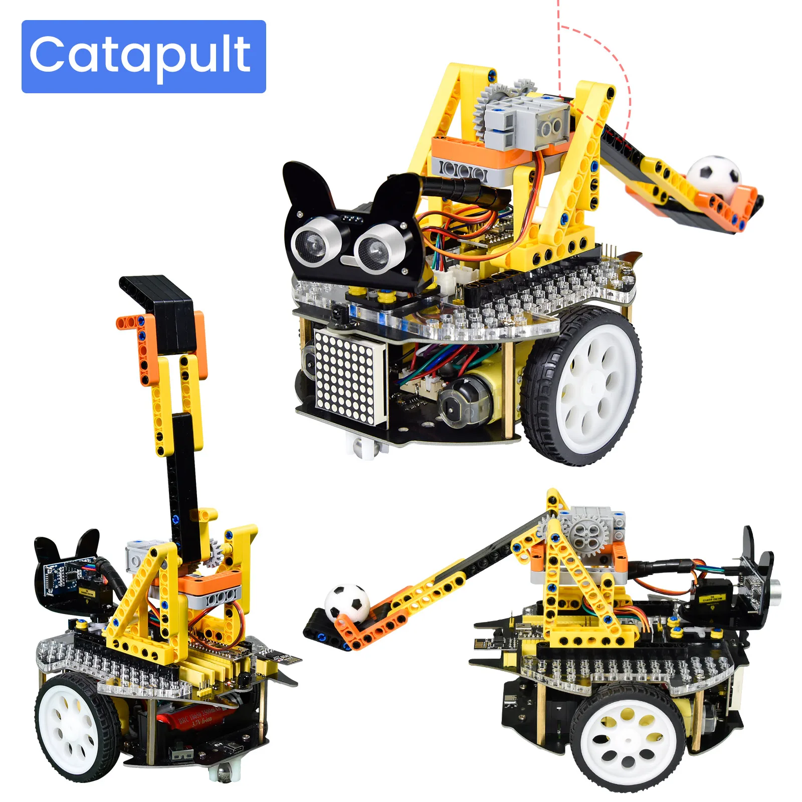 Keyestudio Beetlebot 3 in 1 Programmable Robot Car For Arduino Nano Robot STEM Education Compatible LEGO Blocks Smart Robot Kit