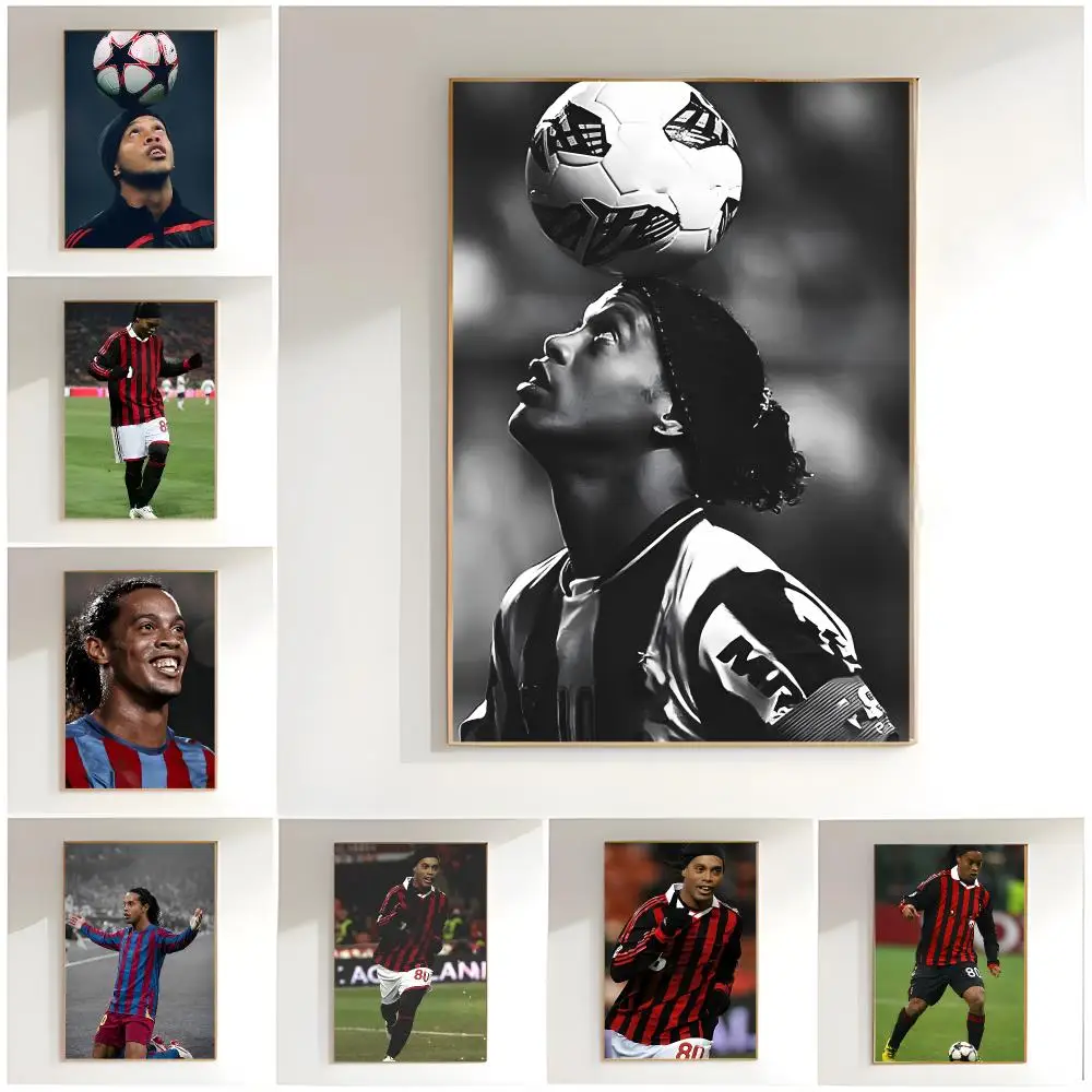 football legend r-ronaldinho Poster Classic Wall Art  Home Decor  Peel and Stick Unframed