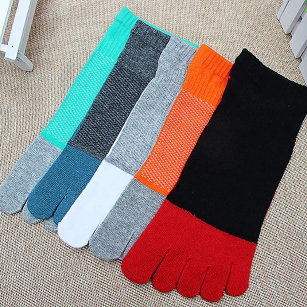 Colorful Mesh Shaping Socks Pure Cotton Sports Breathable Men's Socks No Show Ankle Socks Ankle Socks Five Finger Socks