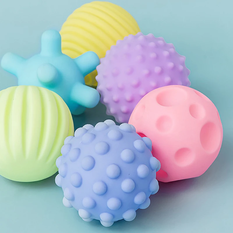 4PCS/6Pcs Baby Toy Ball Infant Tactile Senses Children Babies Training Ball Textured Hand Touch Grasp Massage Ball 0 12 Months