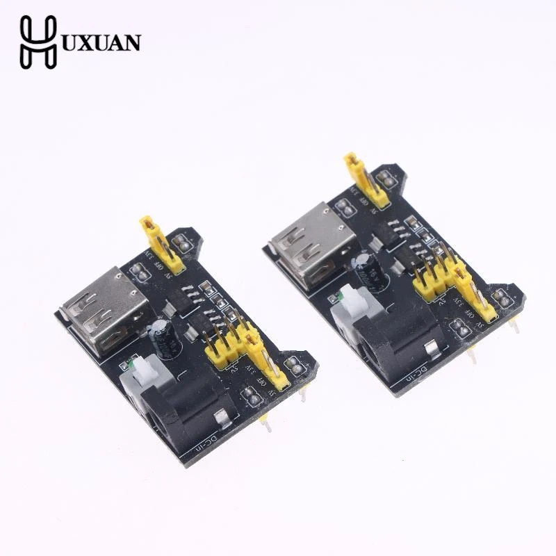 

1 комплект, 3,3 В, 5 В, MB102, модуль питания для макетной платы без пайки с зажимом для батареи 9 В, кабель питания 2,1x5,5 мм, штекер постоянного тока