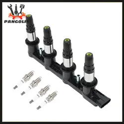 Ignition Coil+4pcs Iridium Spark Plugs For Chevrolet Cruze Sonic Aveo5 1.8L C1646 UF620 Ignition System Ignition Coil Wear Part
